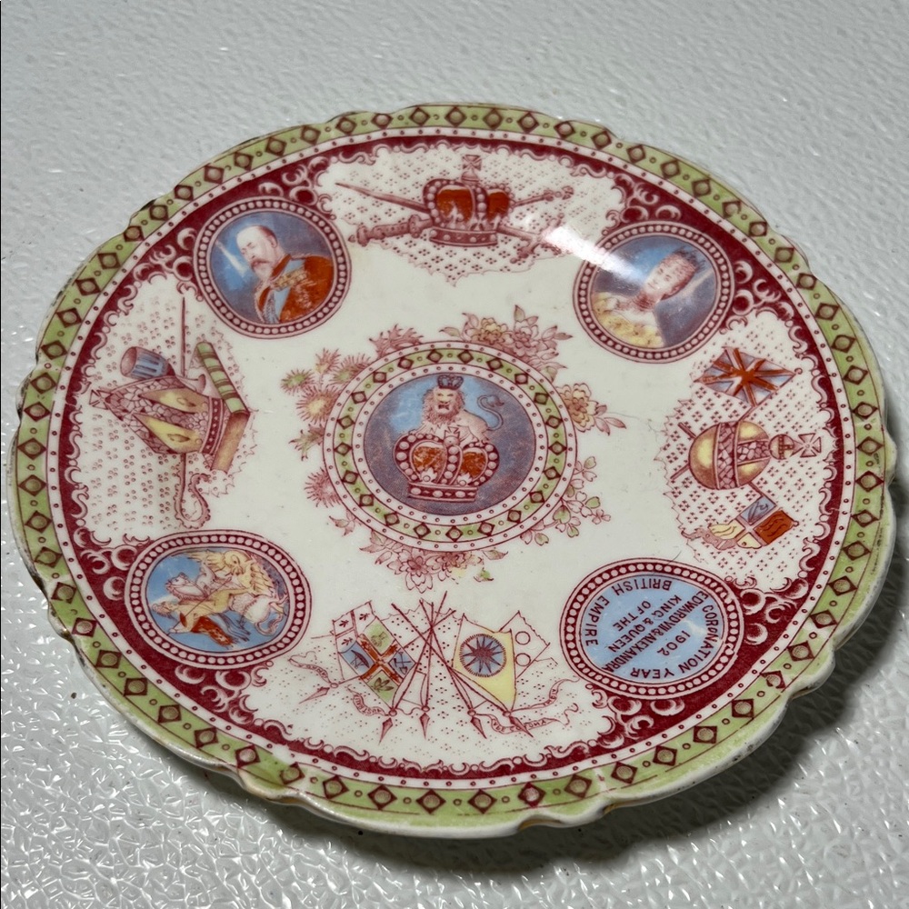 Vintage Blairs 1902 Edward VII and Alexandra Coronation Plate British Empire